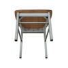 International Concepts Set of Two X-Back Chair, with Solid Wood Seat, Hickory/Stone C41-613P